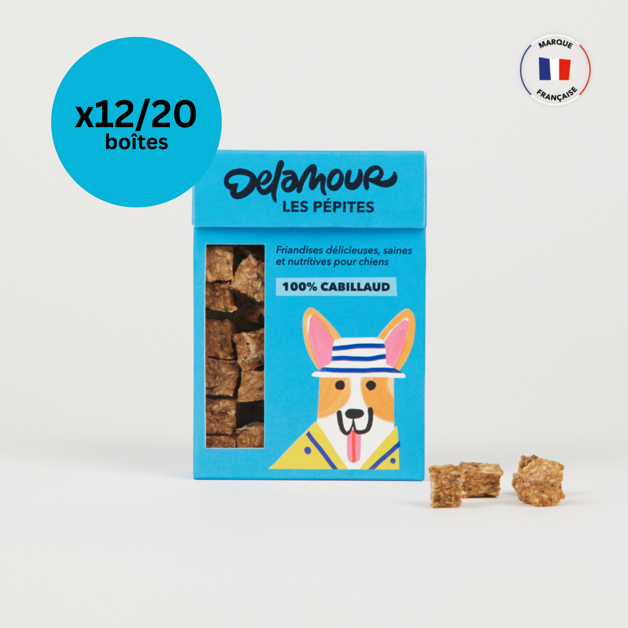 delamour-les-p-pites-cabillaud-friandise-chien-12-bo-tes-om-ga-3 image 2