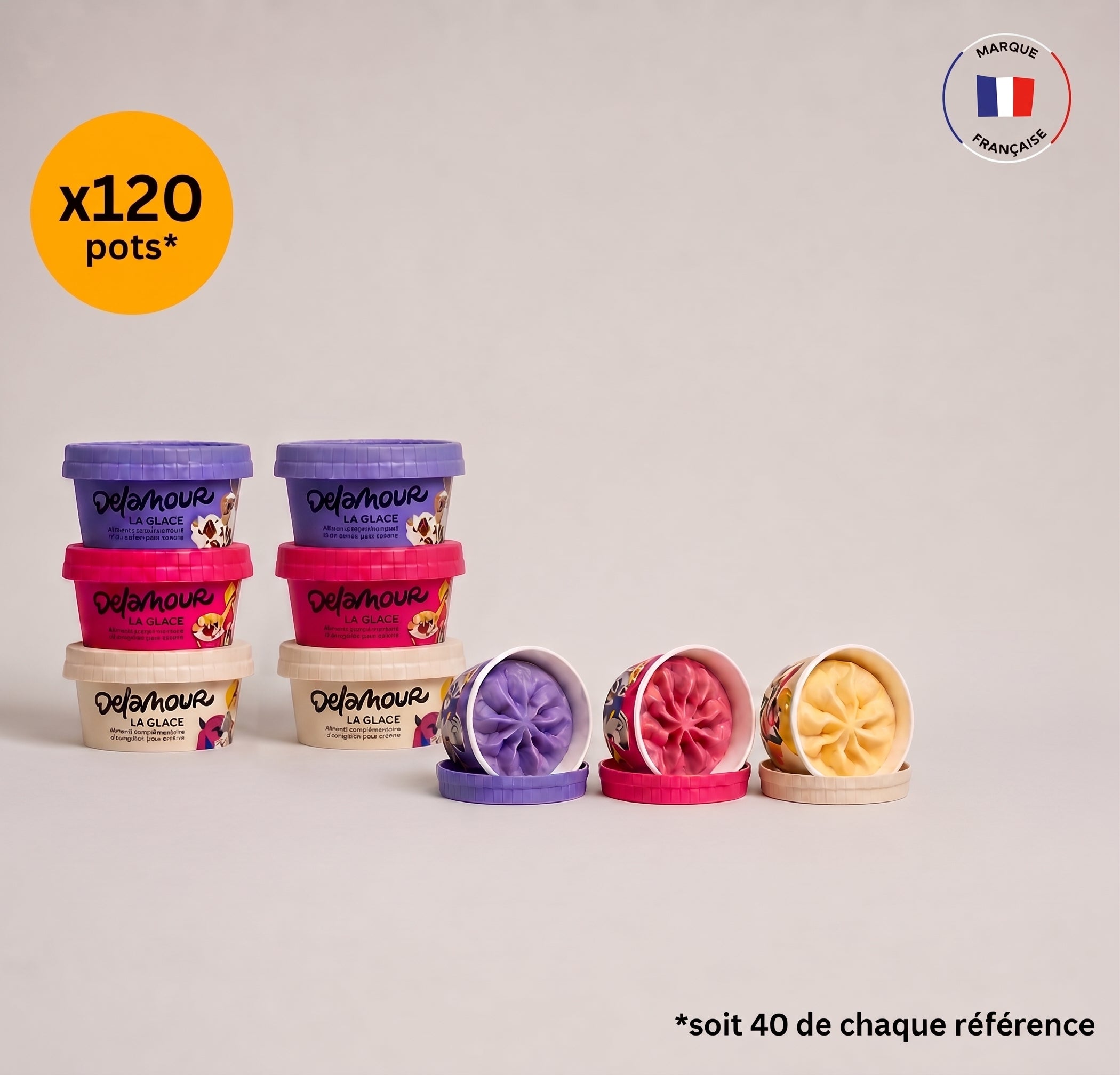 delamour-la-glace-glace-chien-pack-mix-120-pots-framboise-myrtille image 1