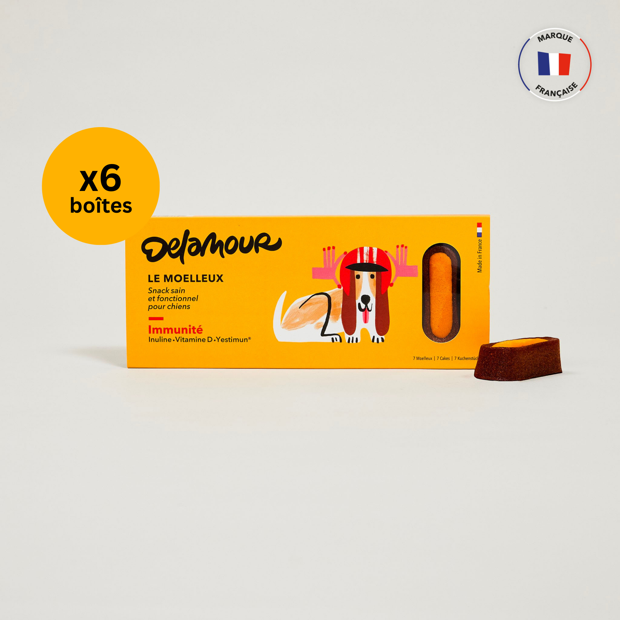delamour-le-moelleux-immunit-p-tisserie-chien-poulet-6-bo-tes image 1