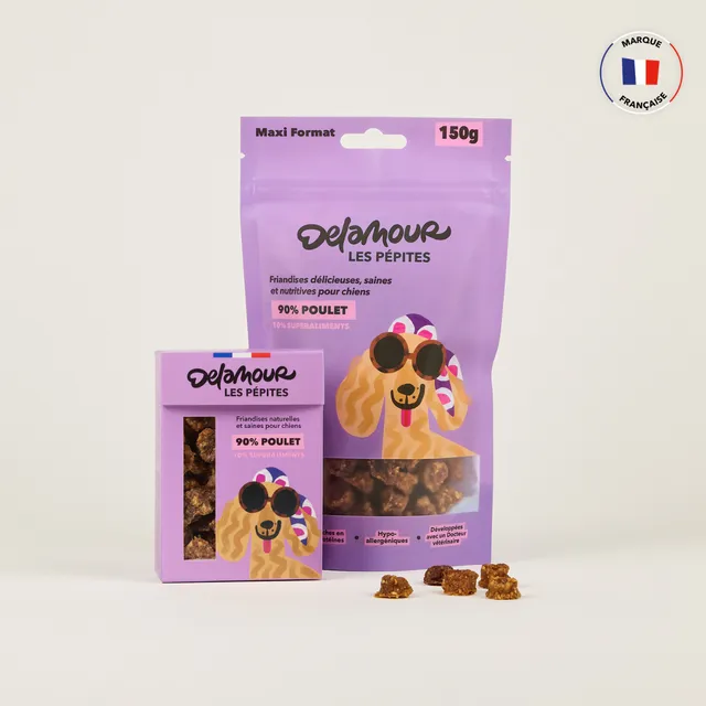 delamour-les-p-pites-friandise-chien-poulet-90-nomade-75g image 1