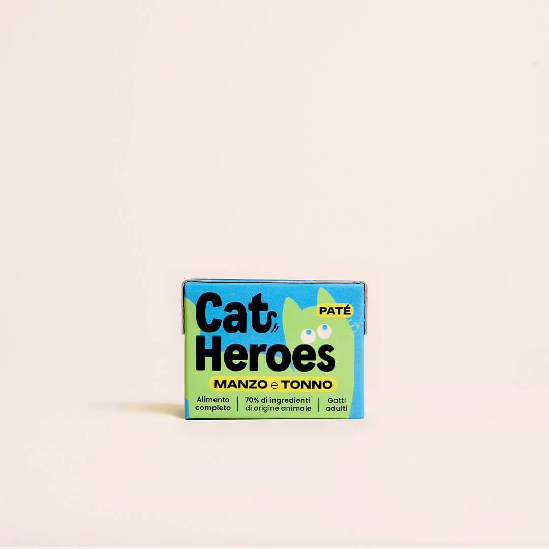 cat-heroes-manzo-e-tonno-p-t-e-chat-boeuf-thon-95g-6-sachets image 1
