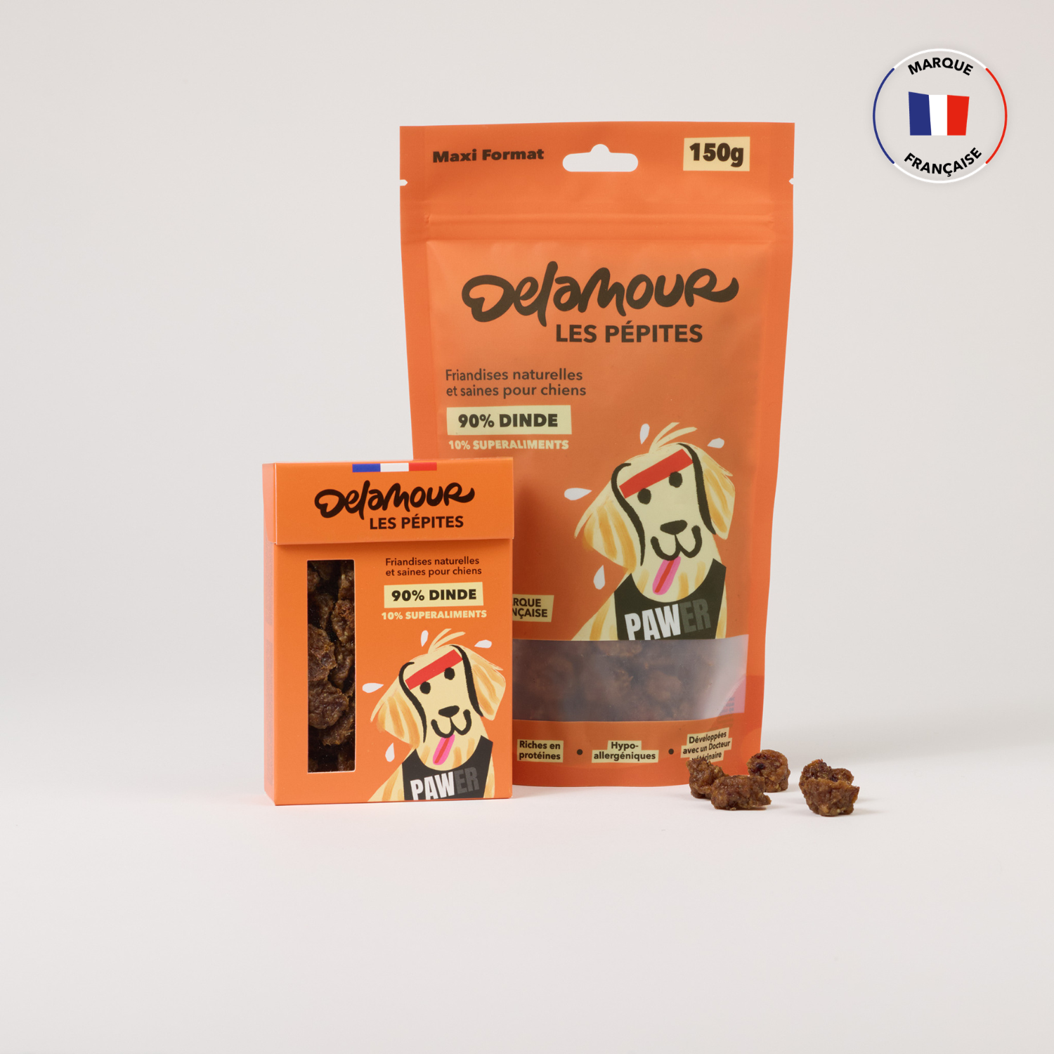 delamour-les-p-pites-dinde-friandise-chien-nomade-75g image 1