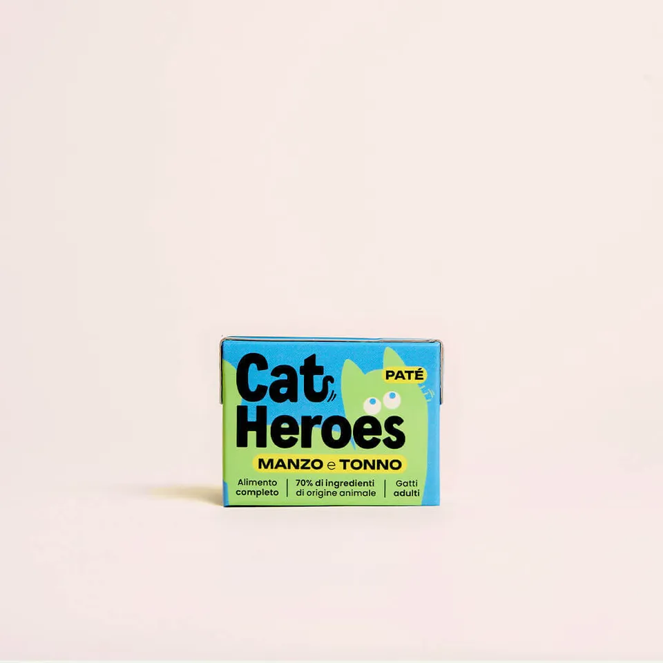 cat-heroes-manzo-e-tonno-p-t-e-chat-boeuf-thon-95g-6-sachets image 1
