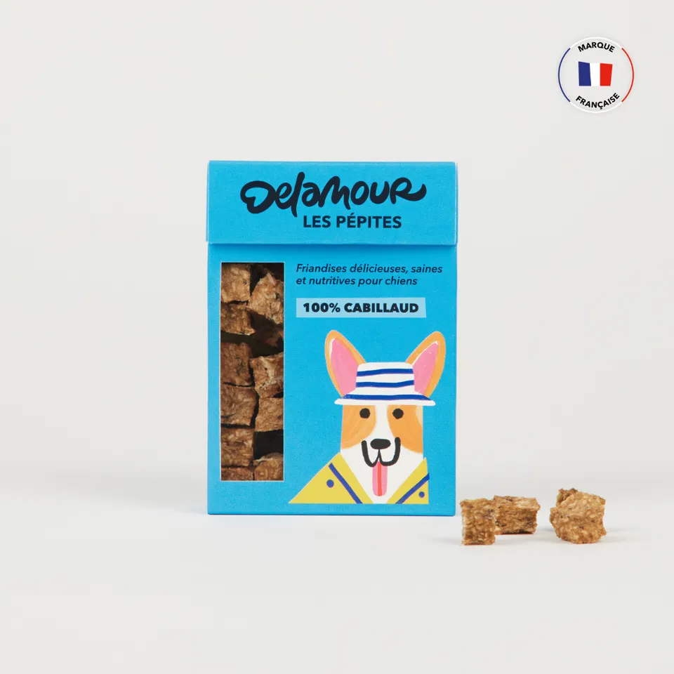delamour-les-p-pites-cabillaud-friandise-chien-12-bo-tes-om-ga-3 image 1
