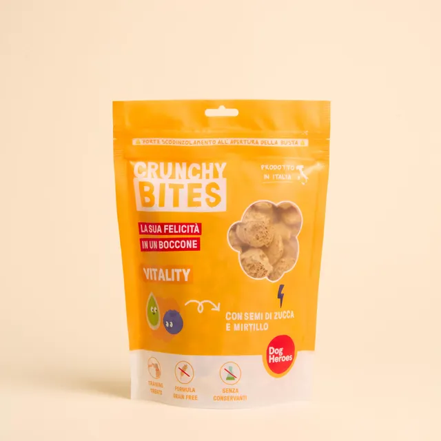 dog-heroes-crunchy-bites-vitality-snack-myrtille-80g image 1