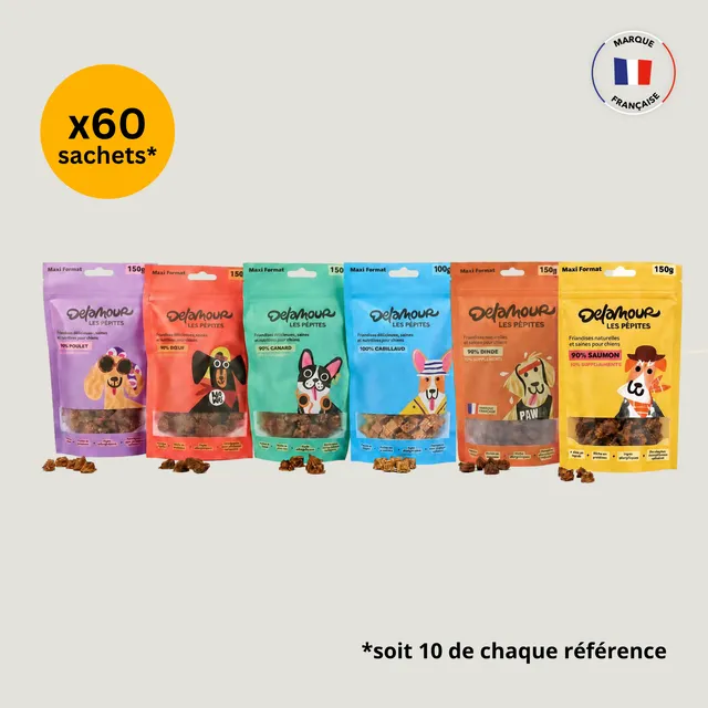 delamour-les-p-pites-mix-friandise-chien-60-sachets-recharge image 1