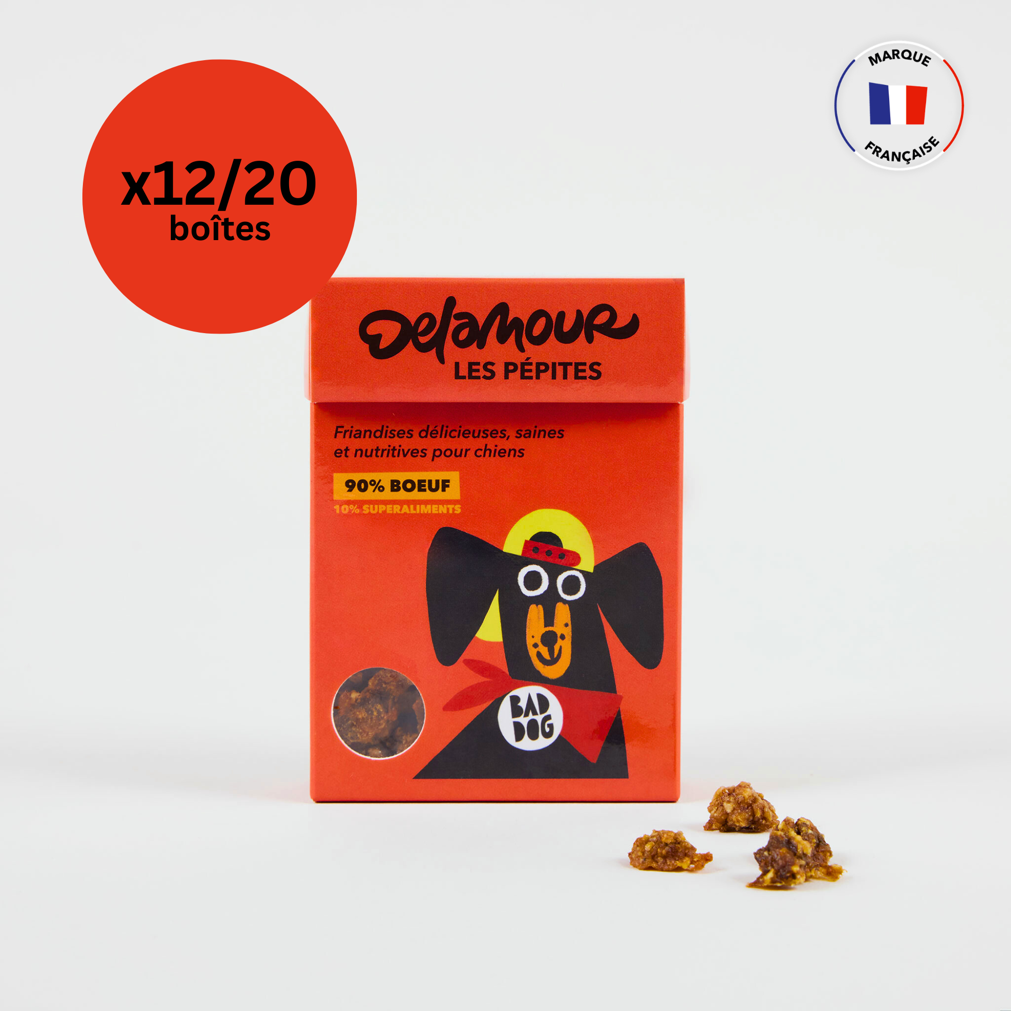 delamour-les-p-pites-boeuf-friandise-chien-12-bo-tes-prot-in-e image 2