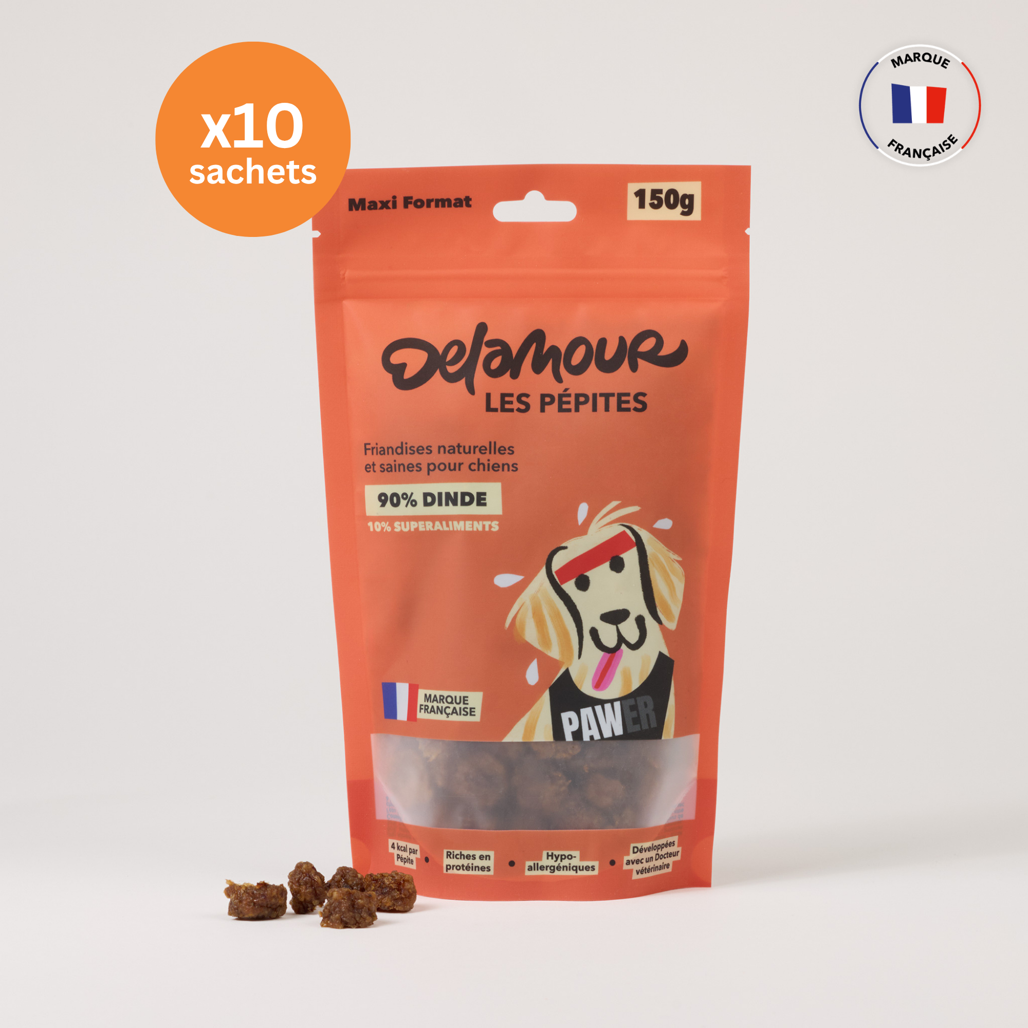 delamour-les-p-pites-dinde-friandise-chien-10-sachets-digeste image 2