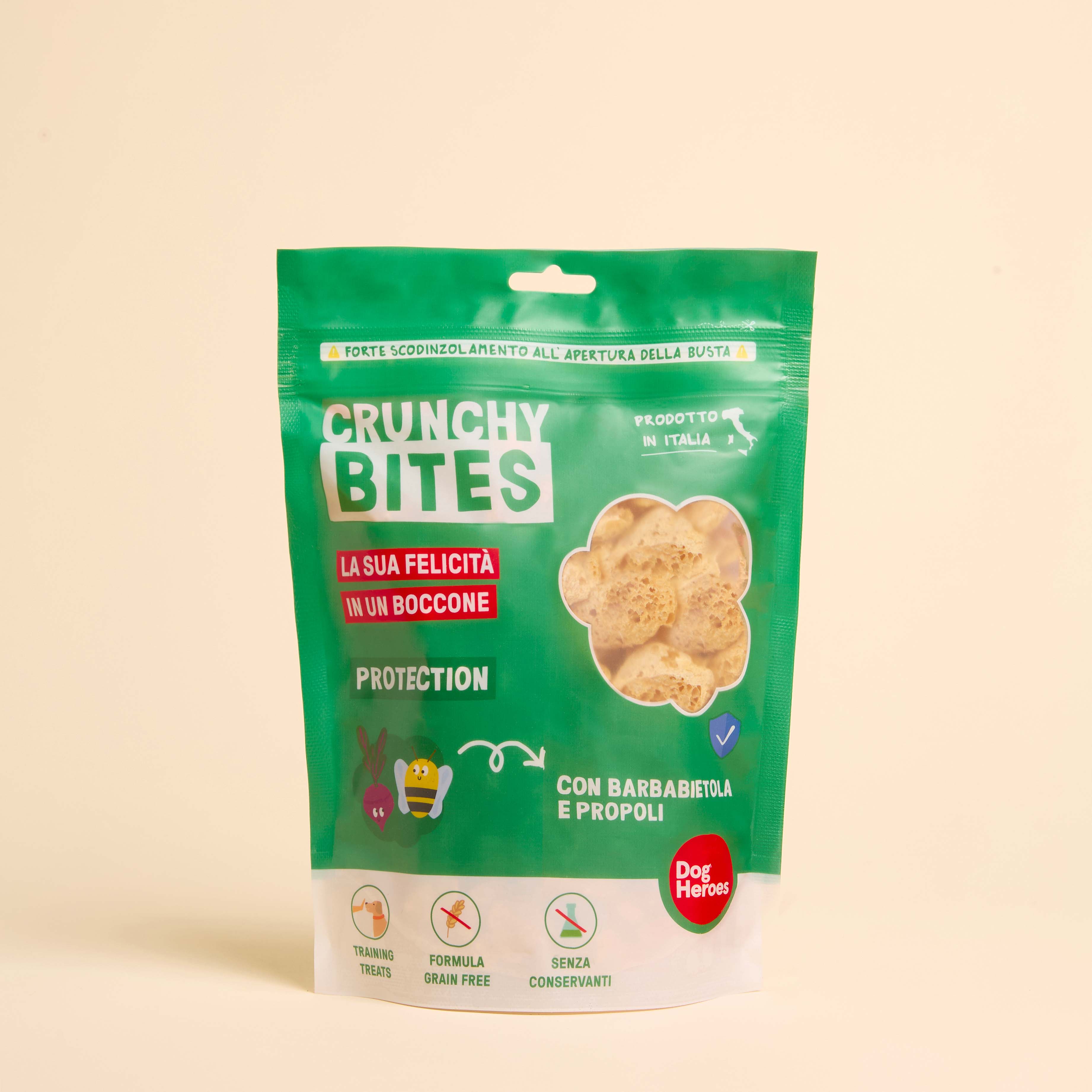 dog-heroes-crunchy-bites-protection-snack-betterave-80g image 1