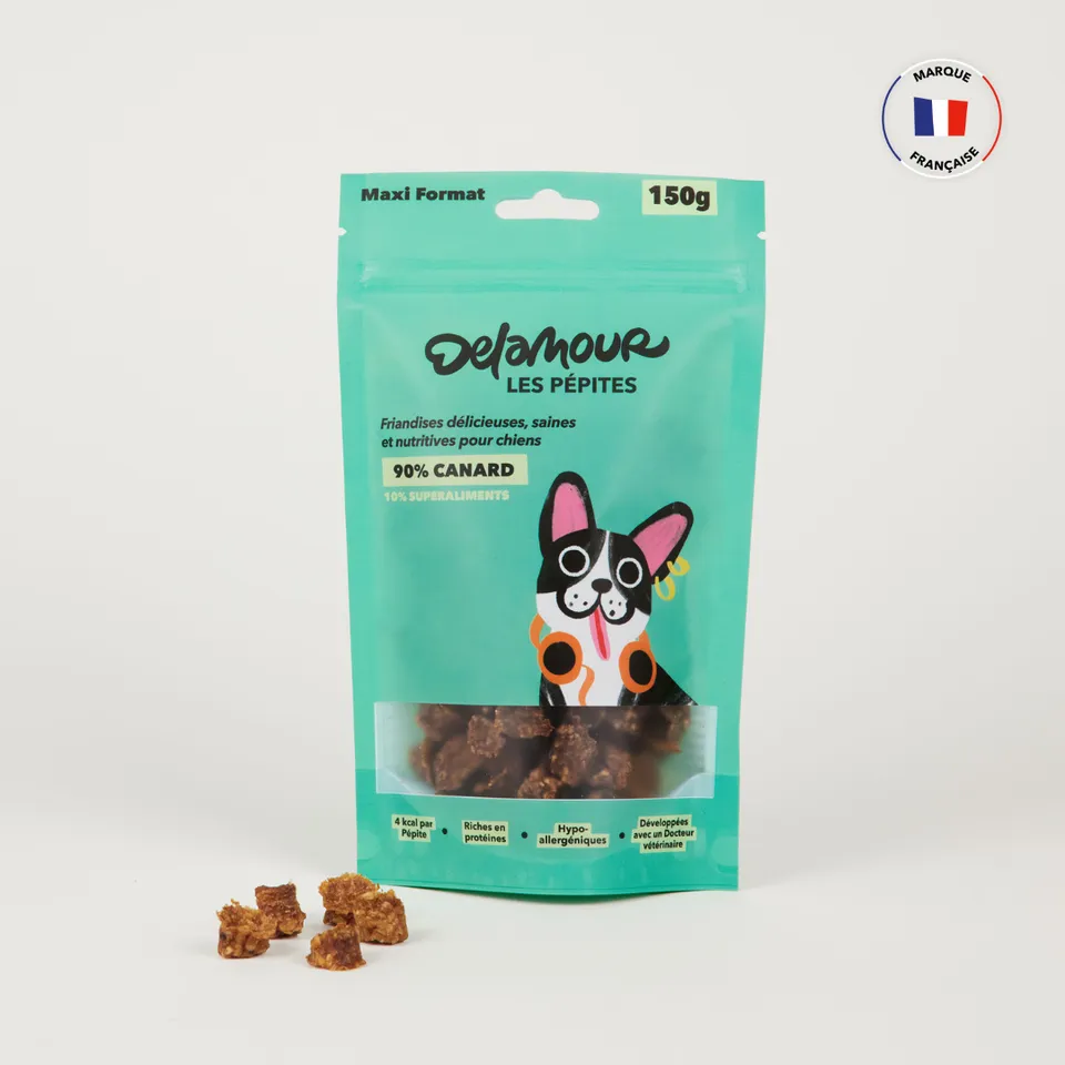 delamour-les-p-pites-friandises-canard-recharge-10-sachets-prot-ines image 1