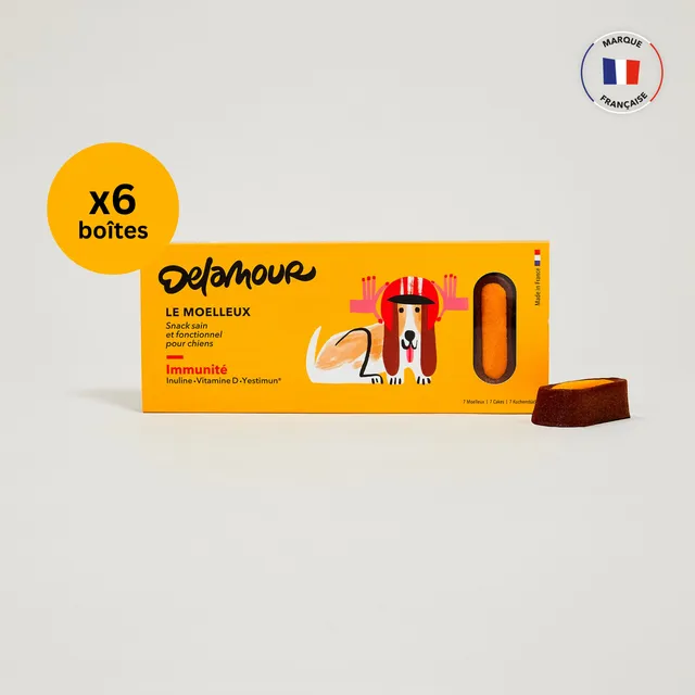 delamour-le-moelleux-immunit-p-tisserie-chien-poulet-6-bo-tes image 1