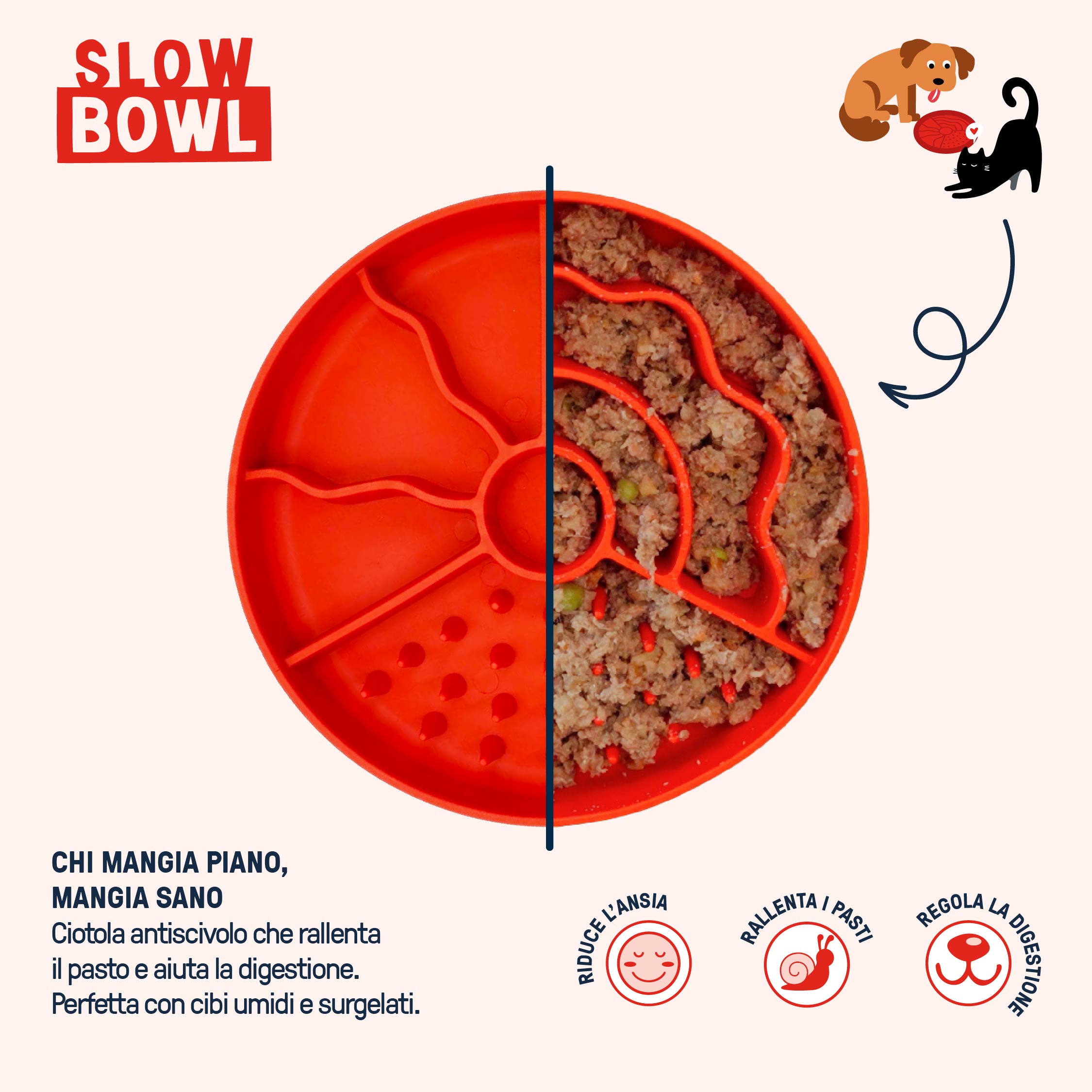 dog-heroes-slow-bowl-gamelle-anti-glouton-19cm-plastique-recycl image 2