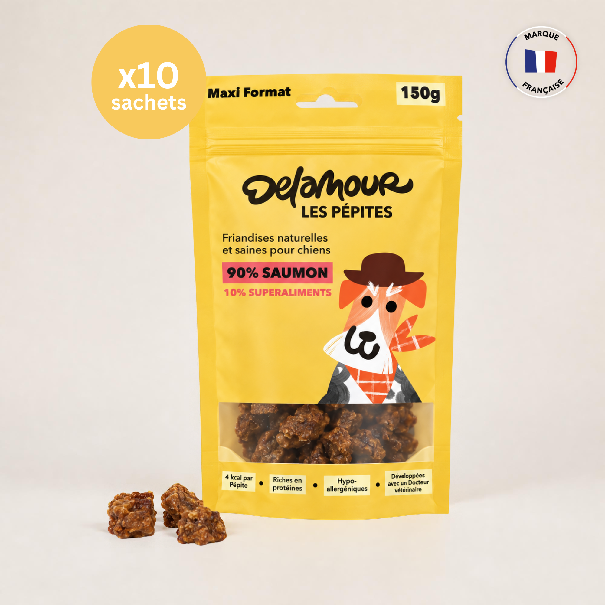 delamour-les-p-pites-friandises-saumon-recharge-10-sachets-om-ga-3 image 2