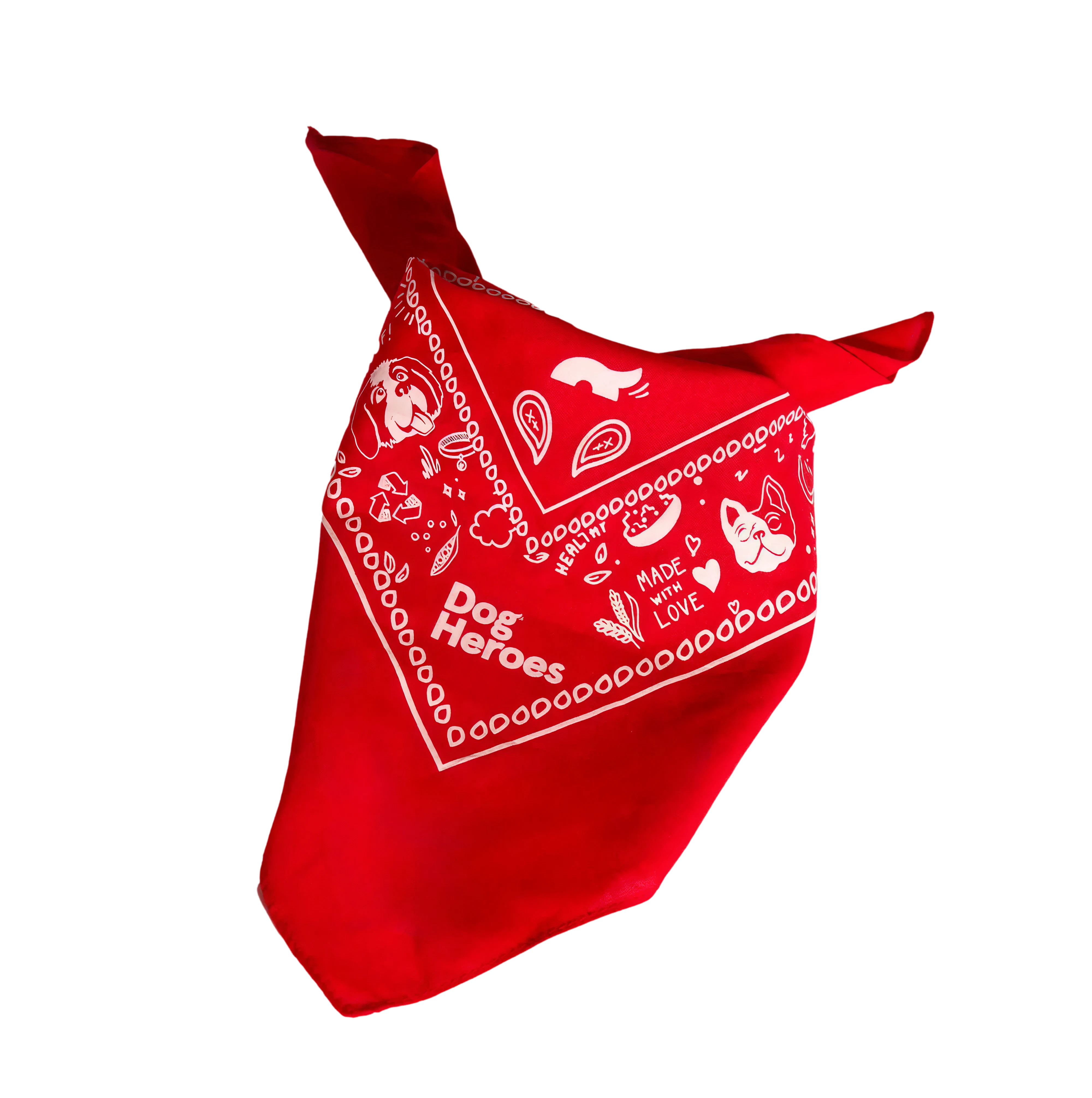 dog-heroes-bandana-foulard-chien-rouge-polyester-54-5cm image 3