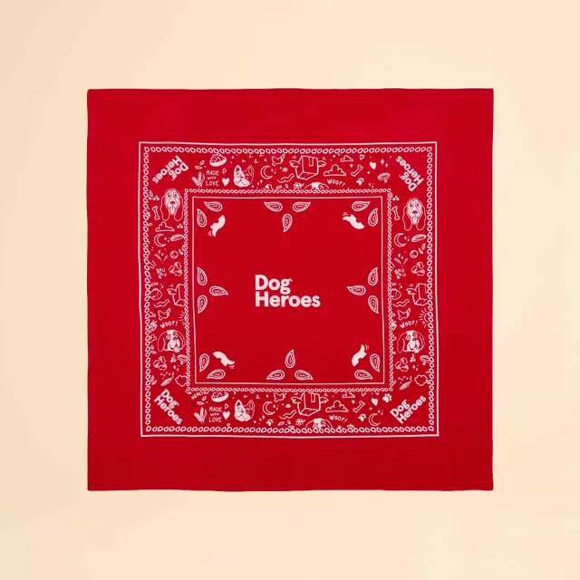 dog-heroes-bandana-foulard-chien-rouge-polyester-54-5cm image 1