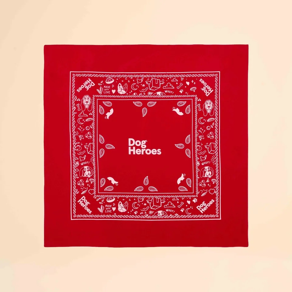 dog-heroes-bandana-foulard-chien-rouge-polyester-54-5cm image 1