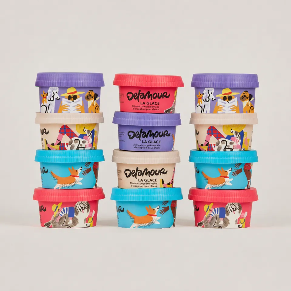delamour-la-glace-coffret-d-couverte-glace-chien-12-pots-assortiment image 1