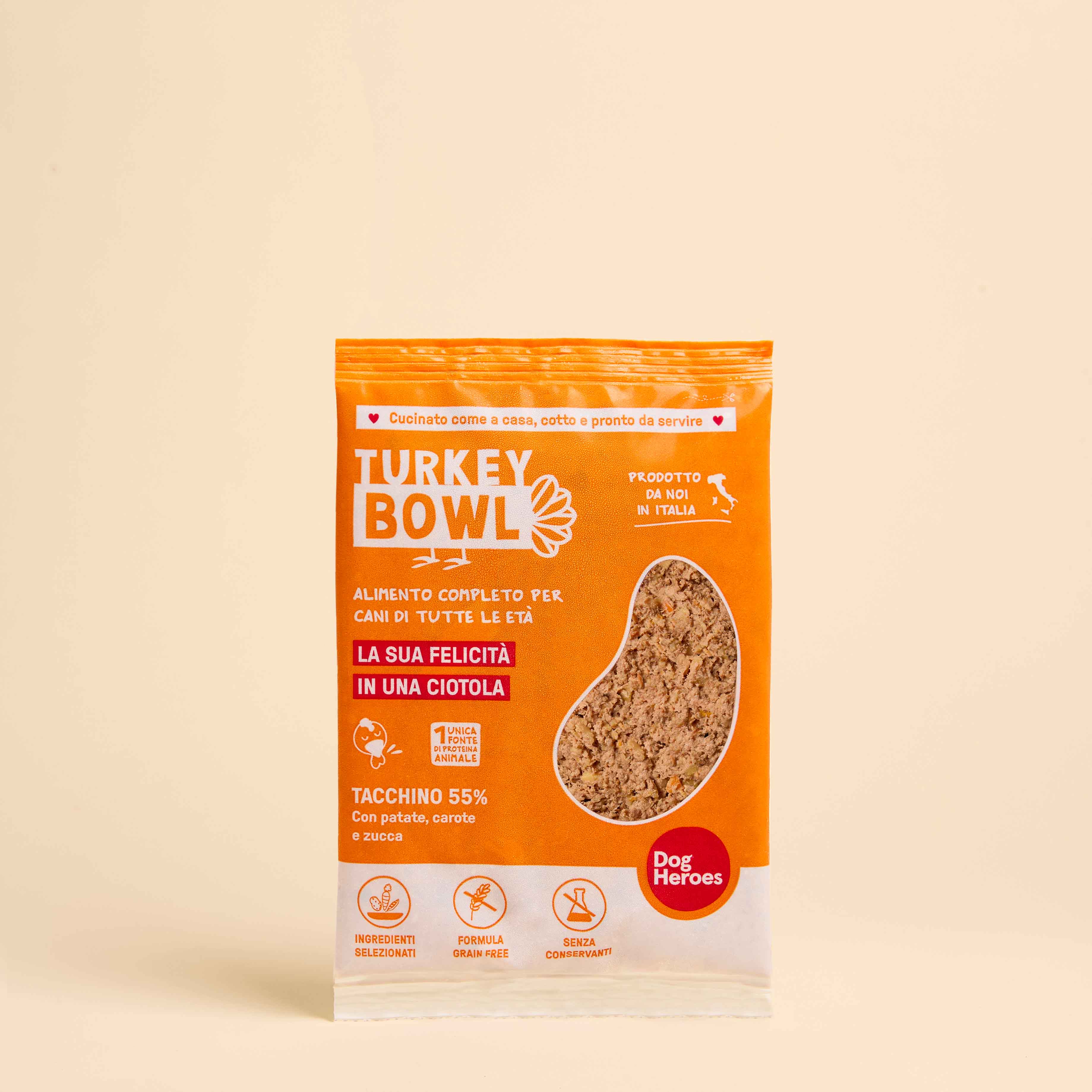 dog-heroes-turkey-bowl-nourriture-chien-dinde-surgel-320g-maigre image 1